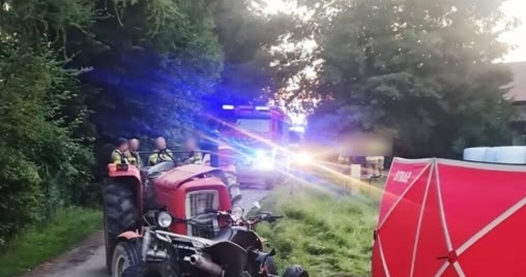 quad zderzył się czołowo z traktorem. 31 latek nie żyje