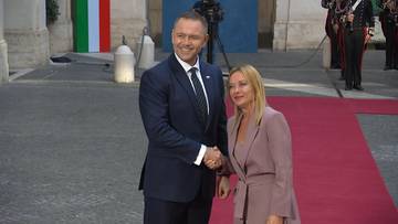 karol nawrocki z wizytą w rzymie. przywitała go giorgią meloni