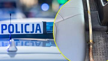zaatakował policjanta mieczem samurajskim. trafił do aresztu